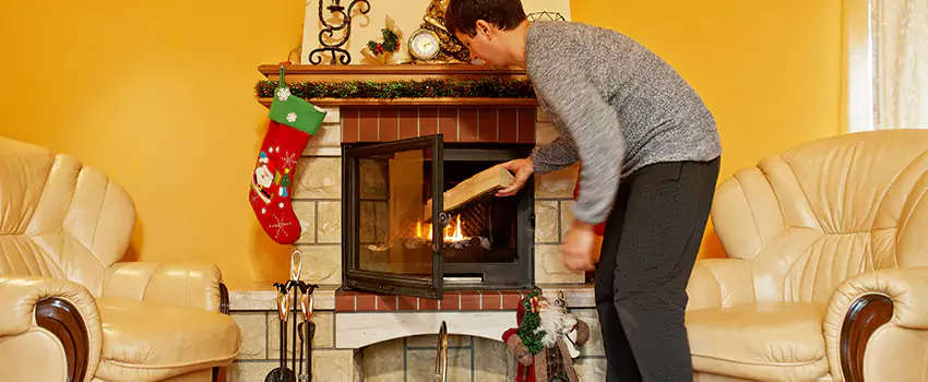 Rusted Metal Fireplace Restoration in Bangor, Maine